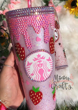 Load image into Gallery viewer, Strawberry Pink Drink Snowglobe