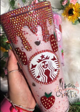 Load image into Gallery viewer, Strawberry Pink Drink Snowglobe
