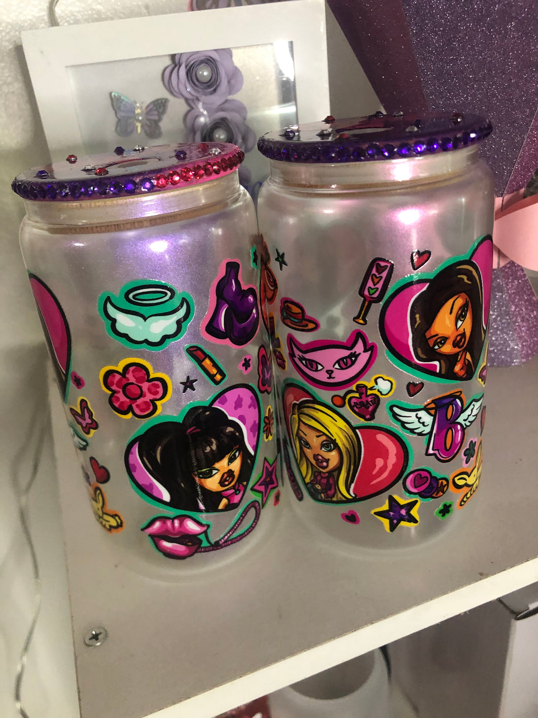 Bratz dolls Glass can